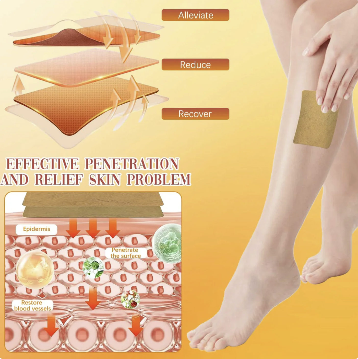 Turmeric Varicose Vein Patches | Natural Herbal Therapy for Swelling, Fatigue & Vein Health